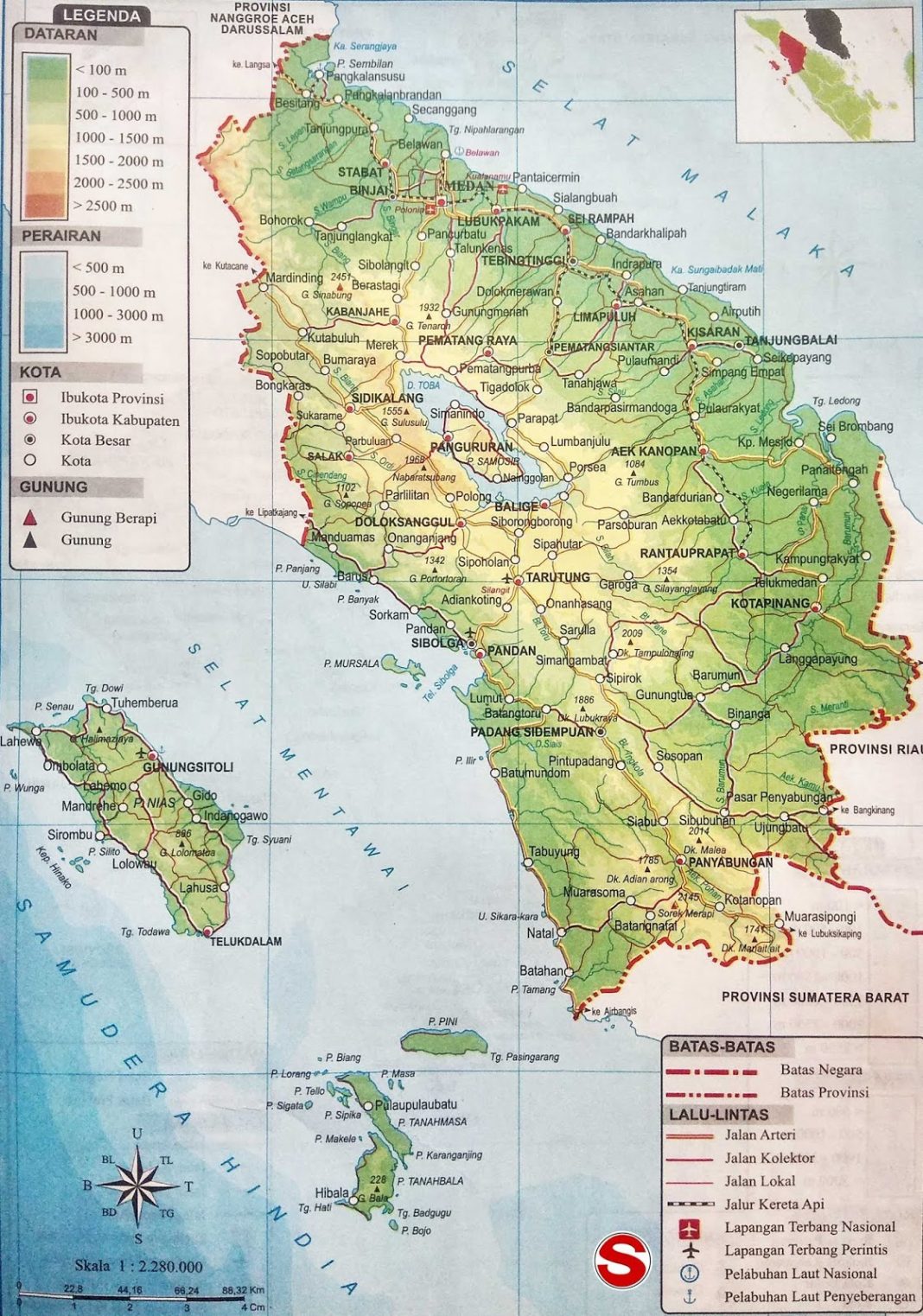 Peta Sumatera Utara Lengkap dengan Nama Kota - Lamudi